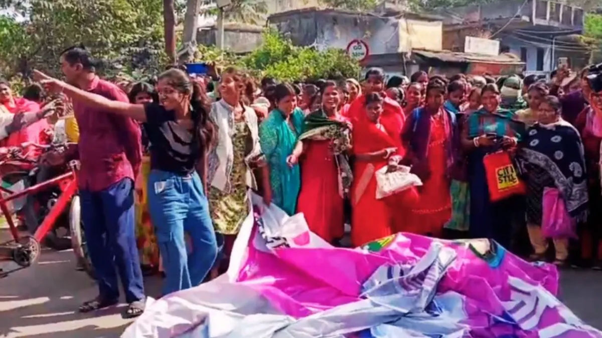 मुख्यमंत्री मंईयां सम्मान योजना की राशि न मिलने पर महिलाओं का आंदोलन