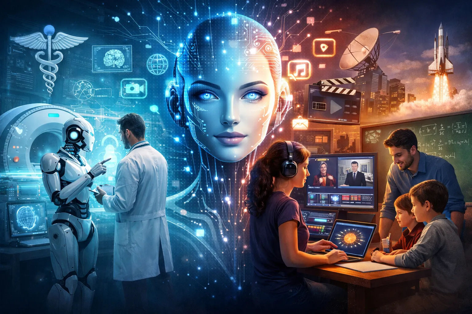 Artificial Intelligence Expands Its Role Across Healthcare, Media and Education