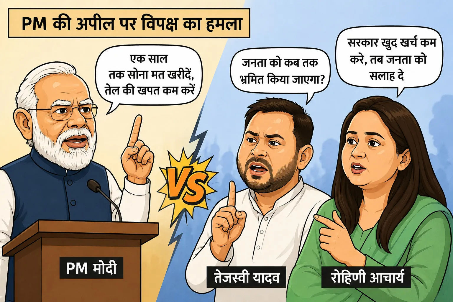 एक साल तक सोना मत खरीदें… PM मोदी की अपील पर तेजस्वी और रोहिणी का हमला, बिहार में गरमाई सियासत