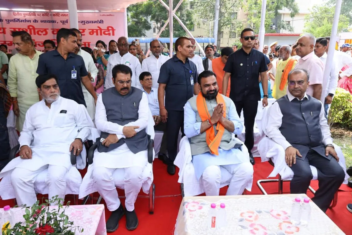 पूर्व उपमुख्यमंत्री सुशील मोदी की श्रद्धांजलि सभा में जुटे भाजपा के वरिष्ठ नेता