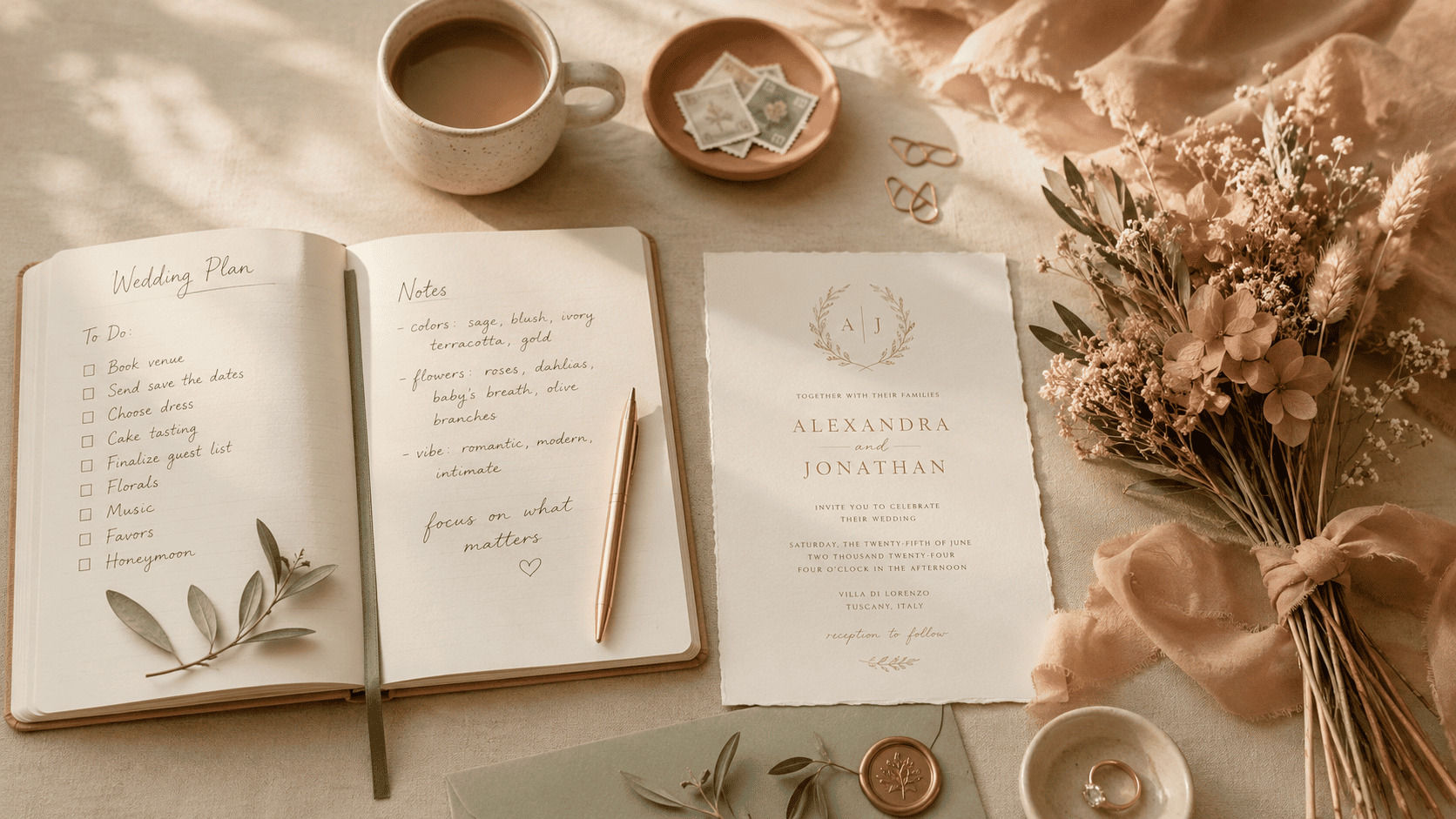 Los 7 elementos que toda invitación de boda debe incluir