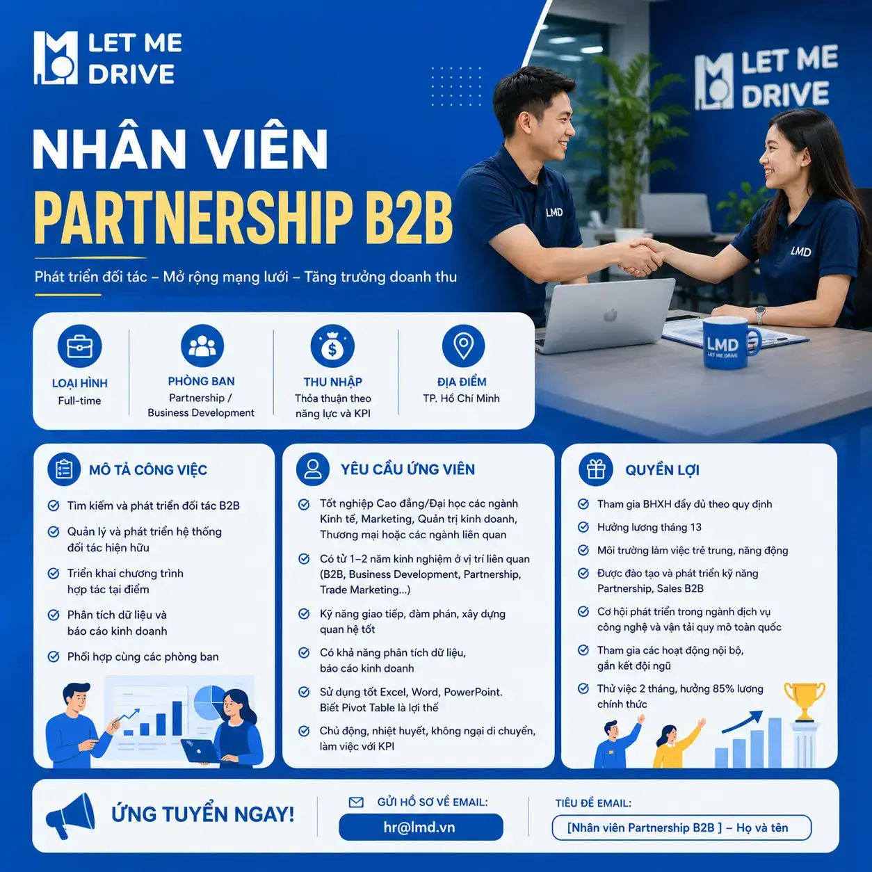 Tuyển dụng Nhân viên Partnership B2B Phát triển Đối tác