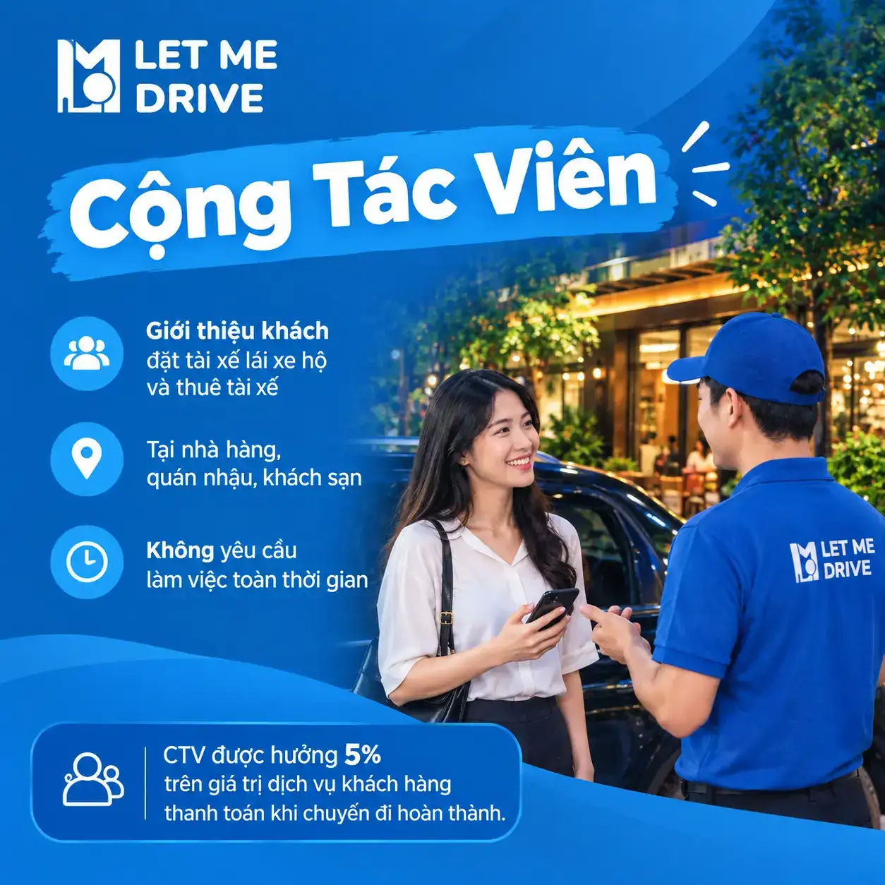 Cộng Tác Viên Giới Thiệu Khách Đặt Tài Xế Lái Xe Hộ