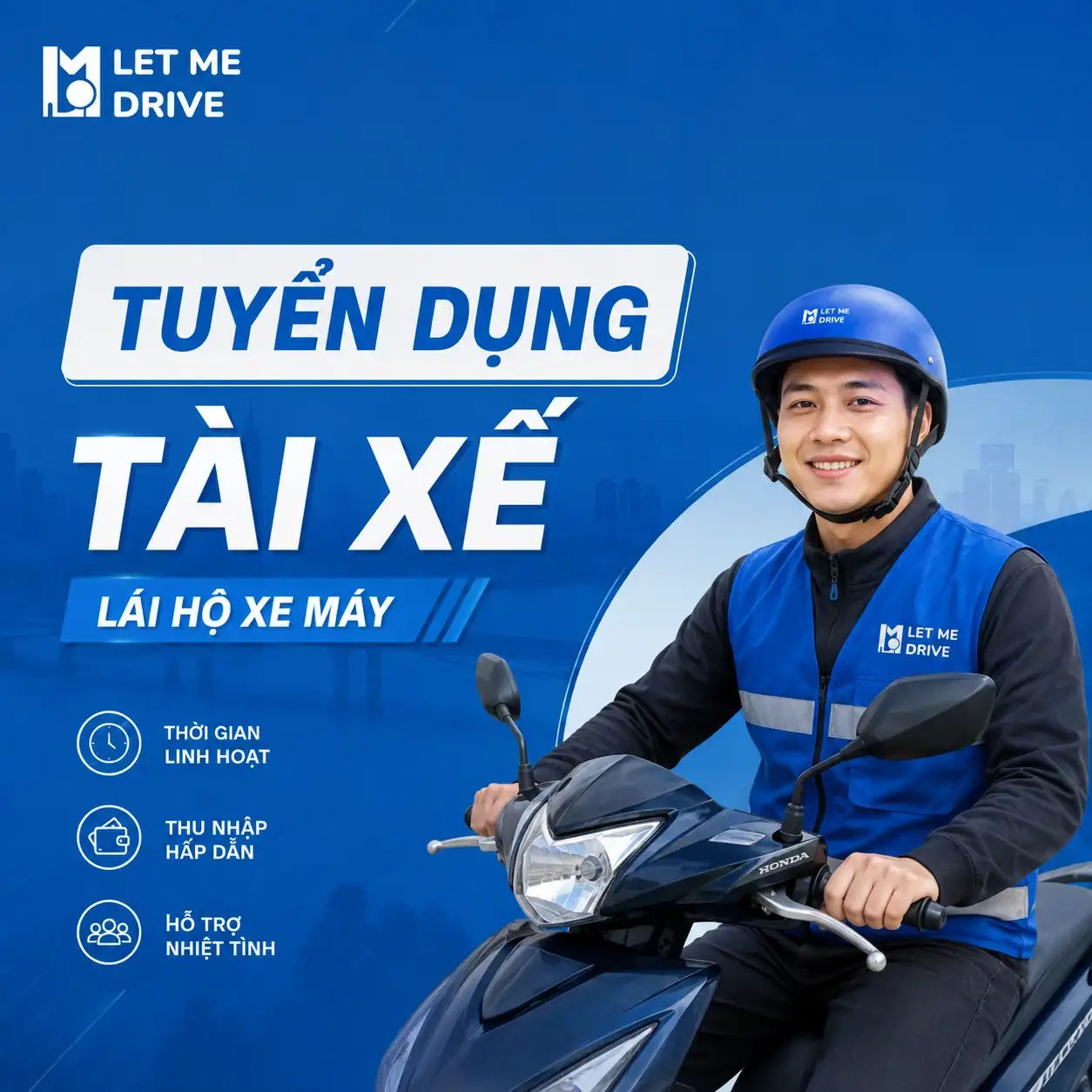 Tài Xế Lái Hộ Xe Máy