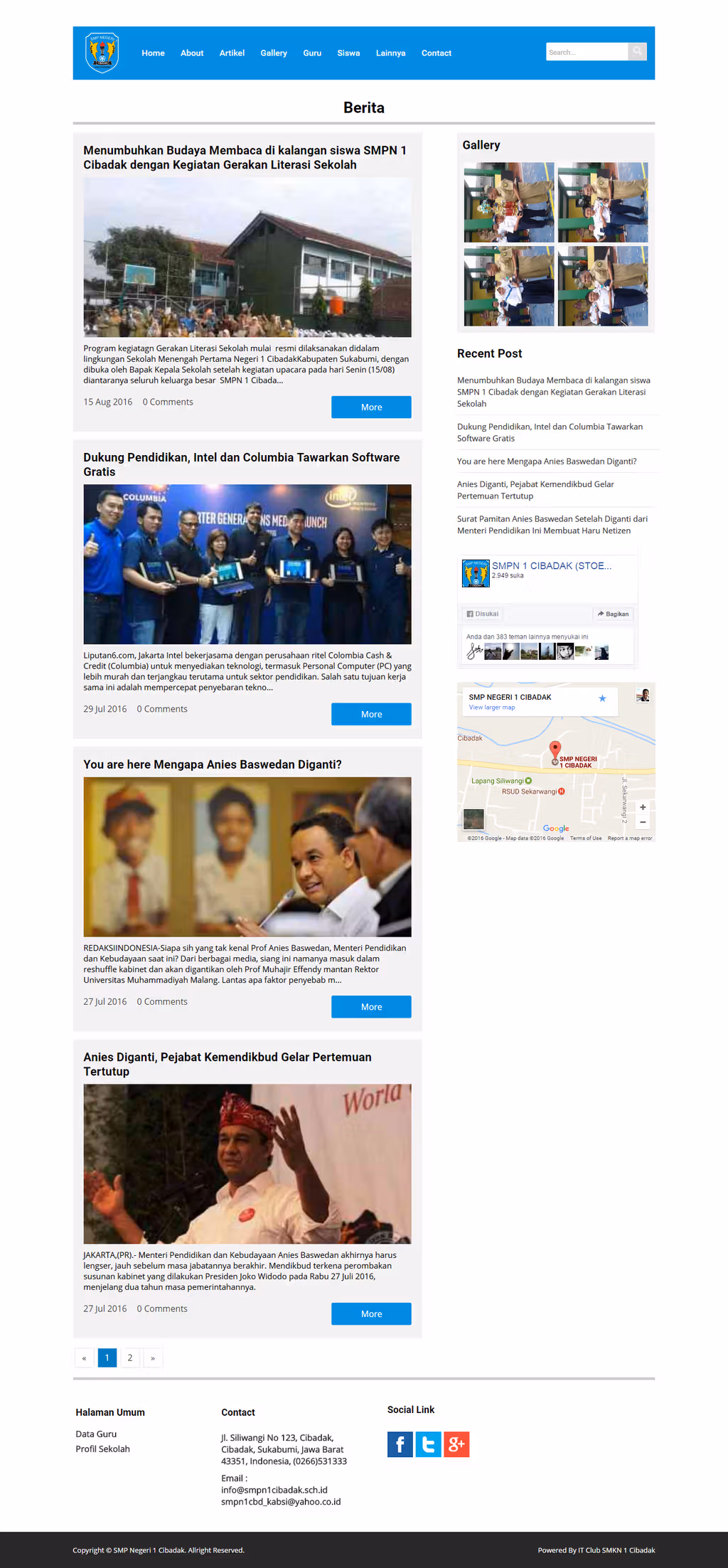 SMP Negeri 1 Cibadak