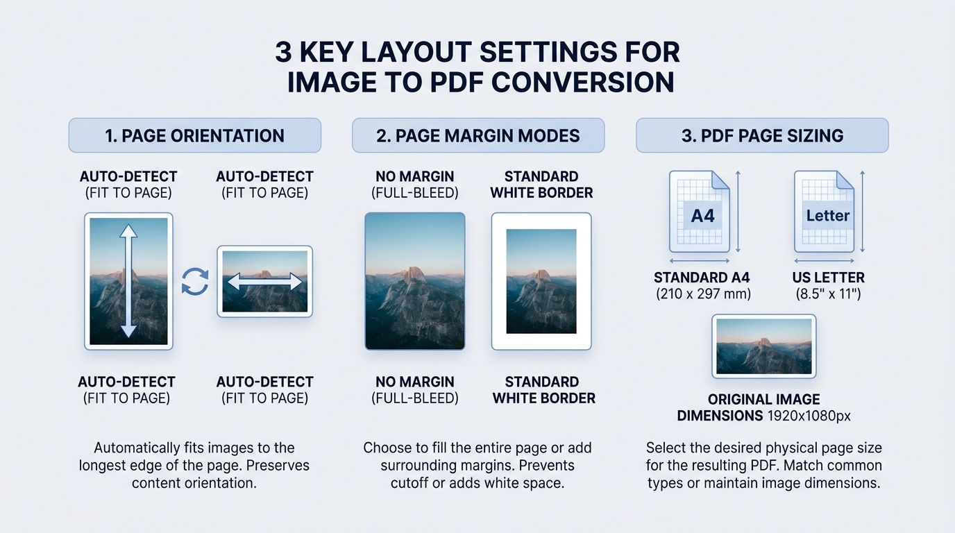 Key Layout Settings for Image to PDF Conversion