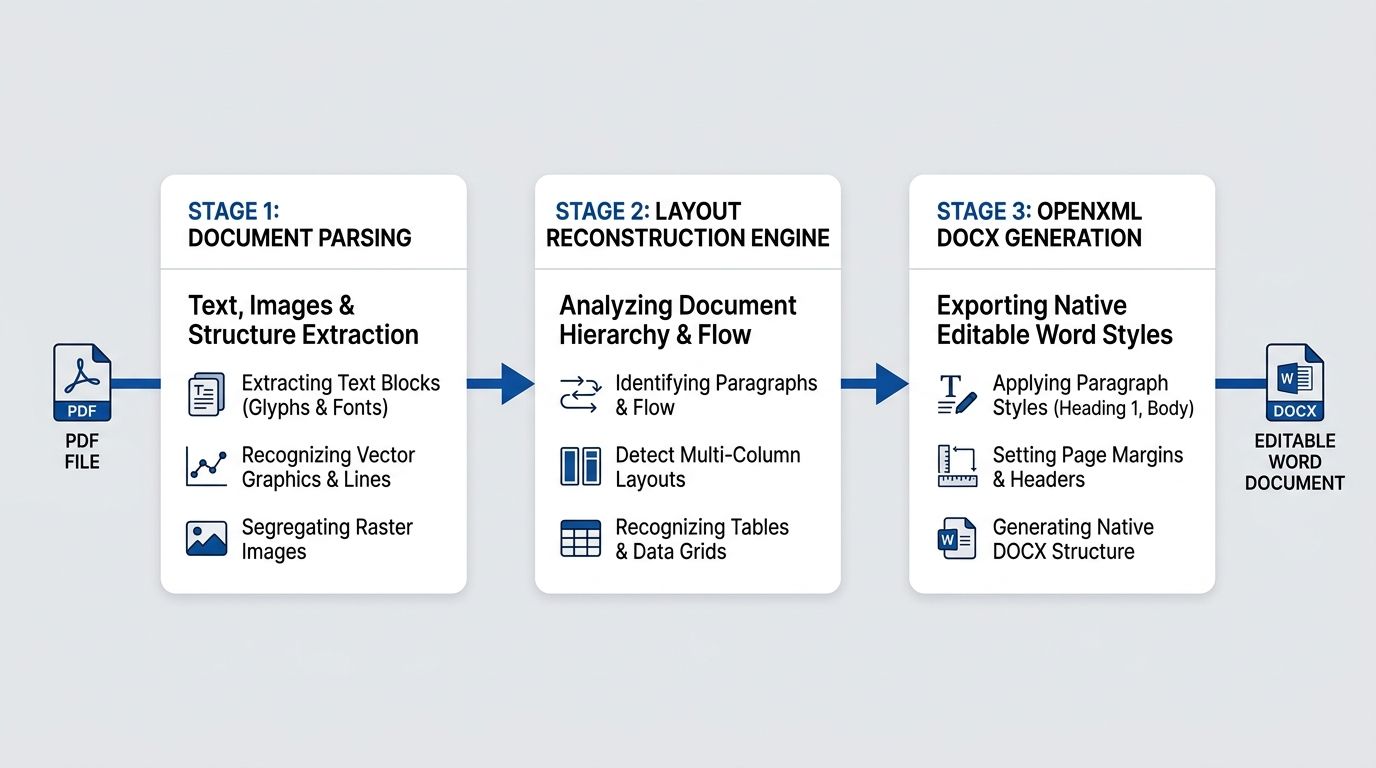 PDF to DOCX Layout Reconstruction Pipeline