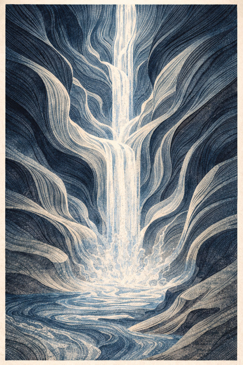 Abstract Waterfall by Joanie