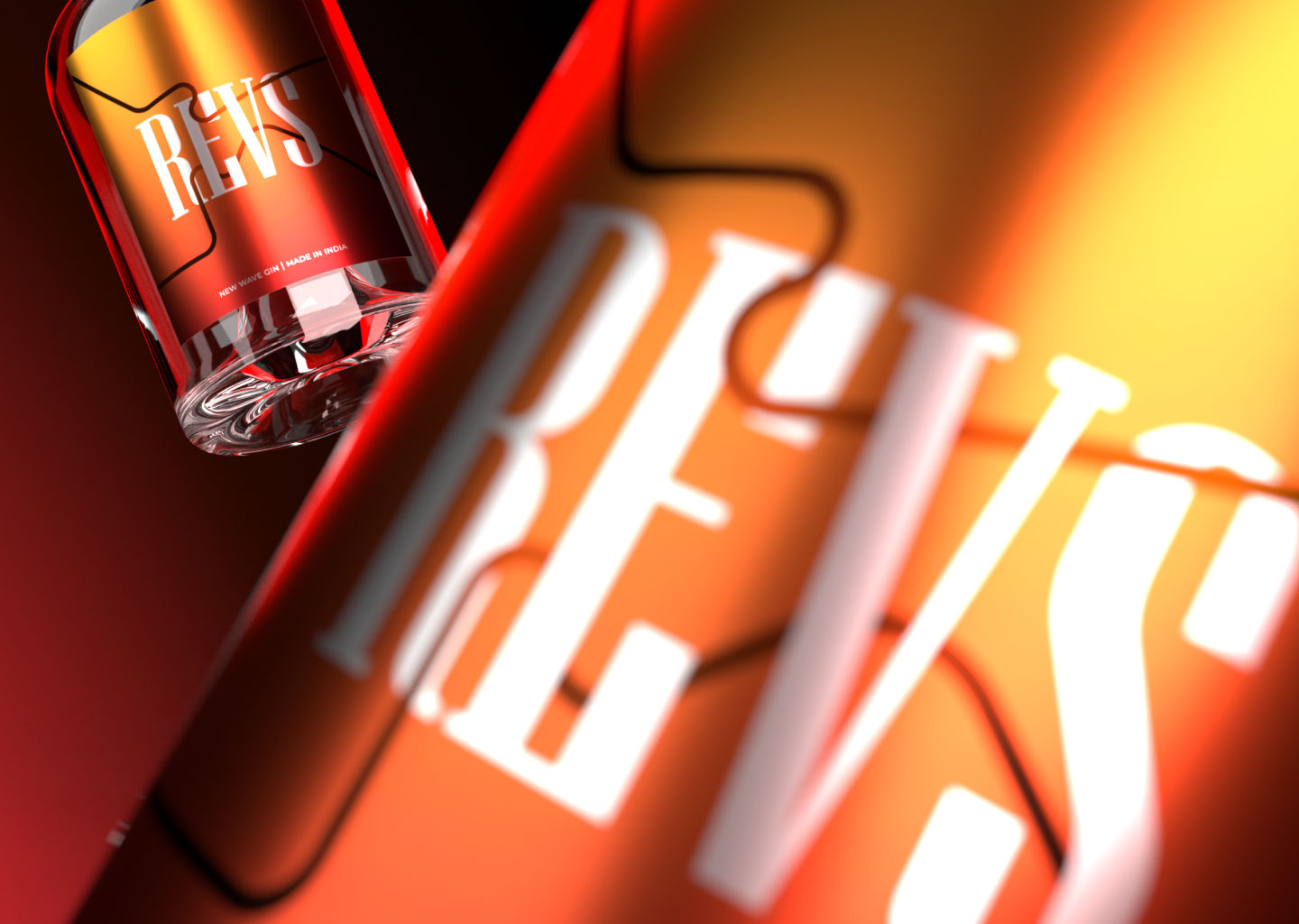 Revs gin | Premium Product packaging & label design