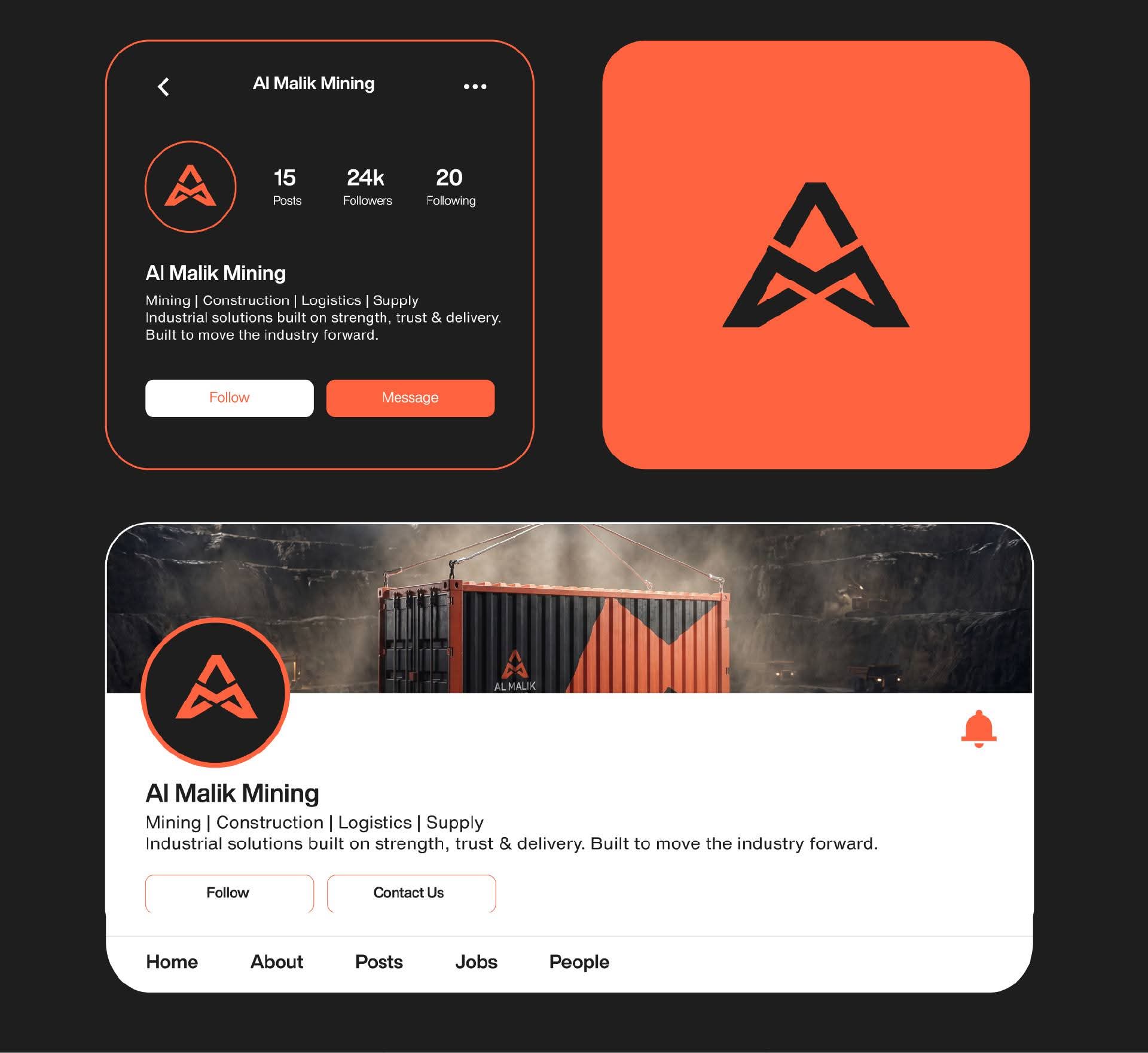 Brand identity project set two example 1