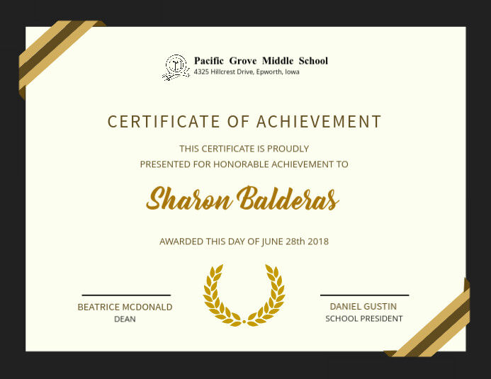 Cards and certificates project example 1