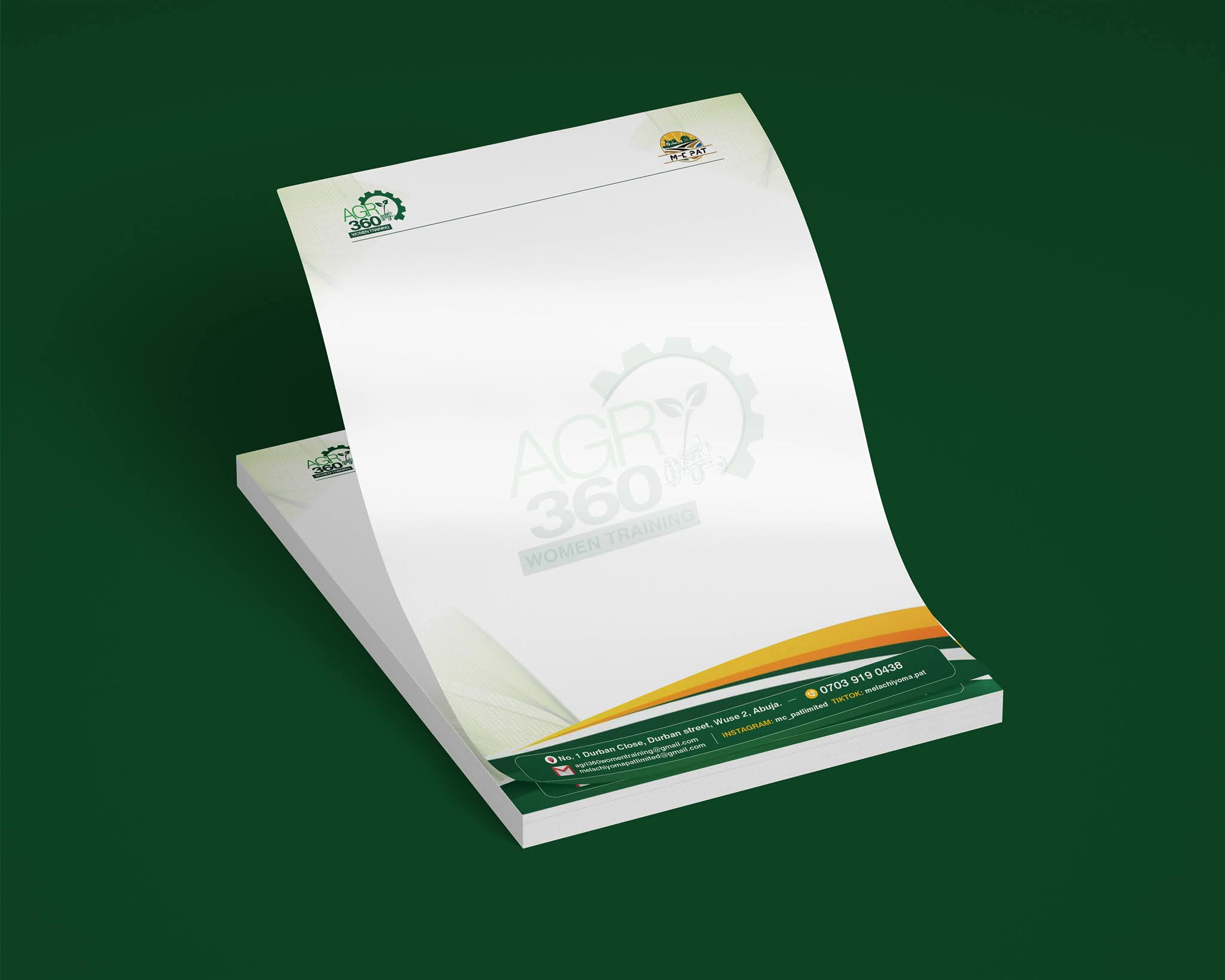 Document branding project set two example 2