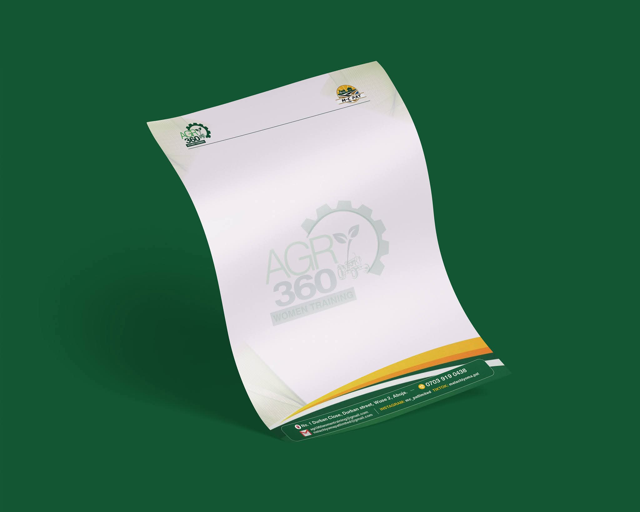 Document branding project set two example 3
