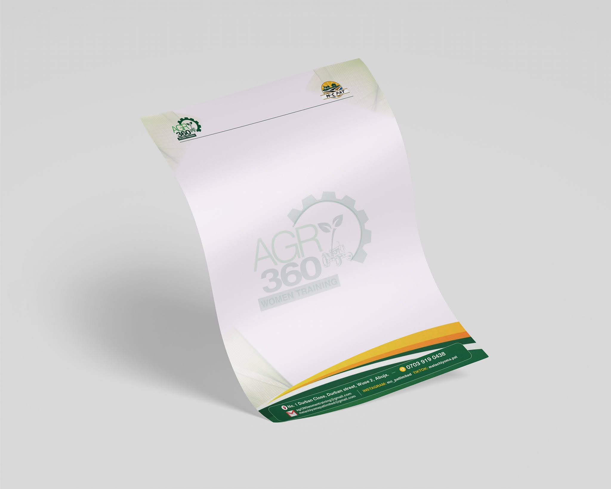 Document branding project set two example 4