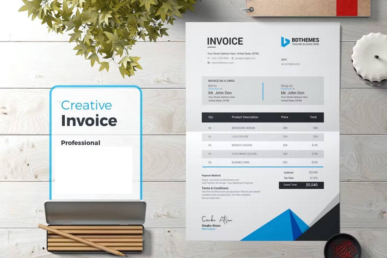 Extra branded document example 6