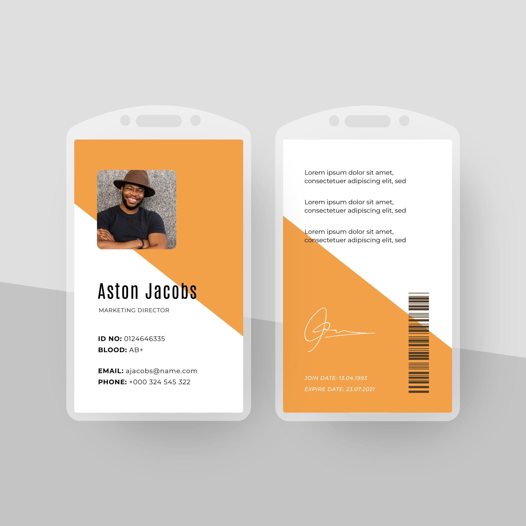 ID card design example 2