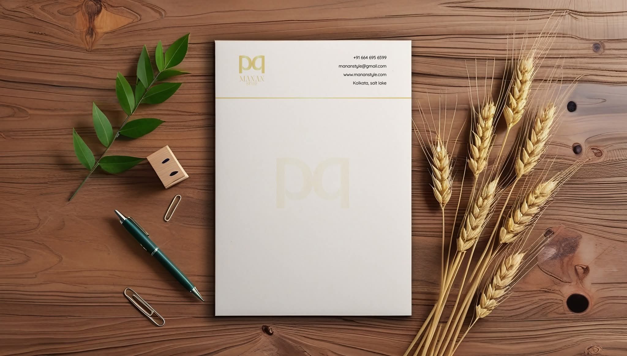 Branded letterhead design example 5