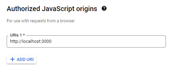 Authorized JavaScript origins