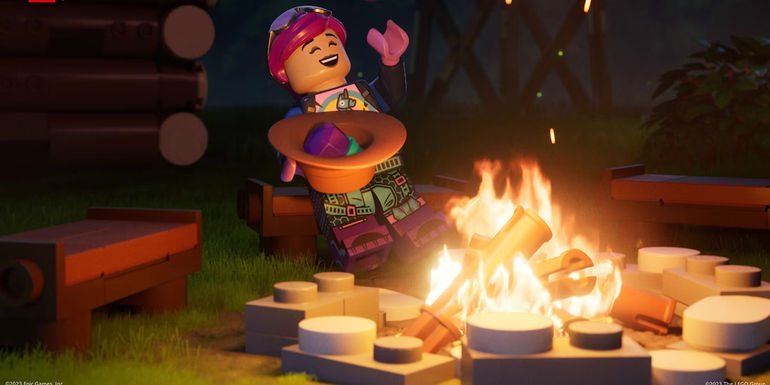 LEGO Fortnite Player Builds Castle on Mountain, Pushing Limits of Sandbox Mode