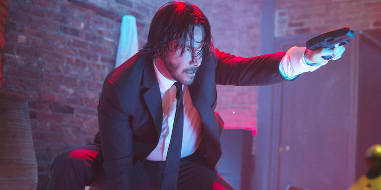 John with a gun in John Wick