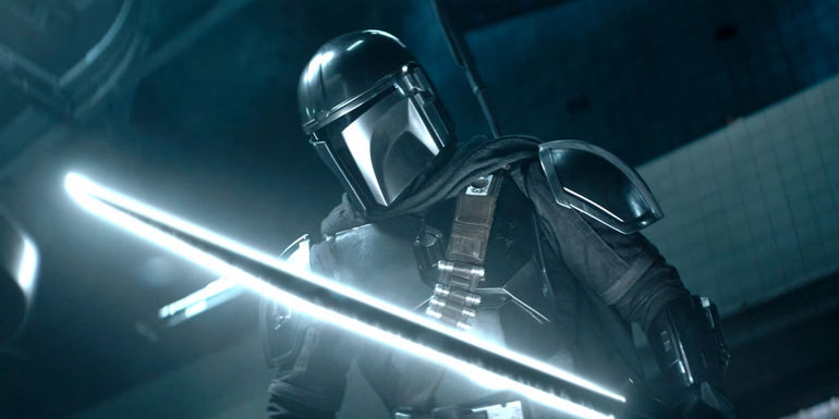 Din Djarin Wielding The Darksaber In TBOBF Chapter 5