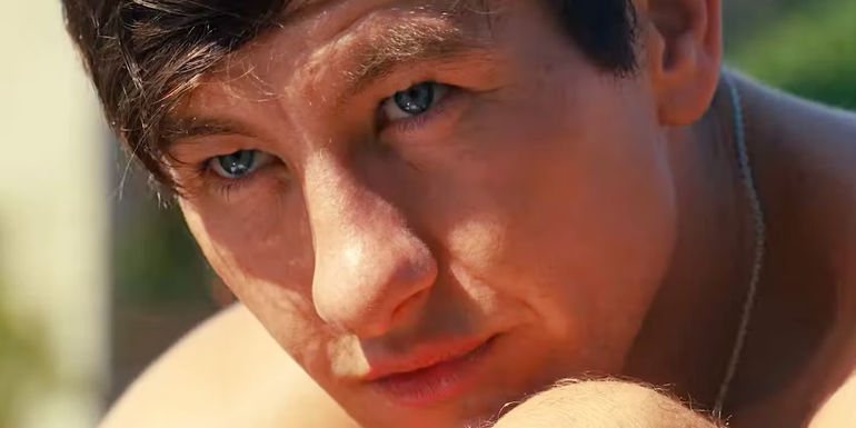 A close up of Barry Keoghan as Oliver Quick starring in Saltburn
