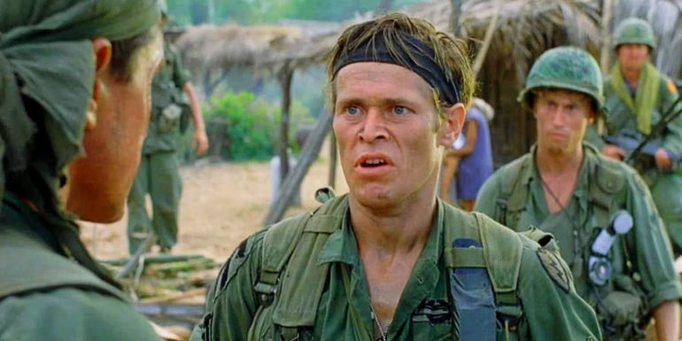 Willem Dafoe as Sergeant Elias in Platoon