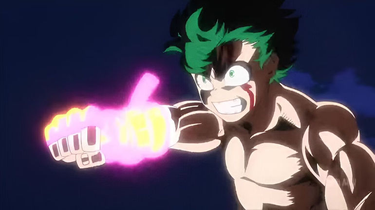 Deku using his Full Gauntlet (Image via Bones)