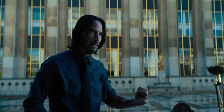 Keanu Reeves as John Wick meets with the Marquis