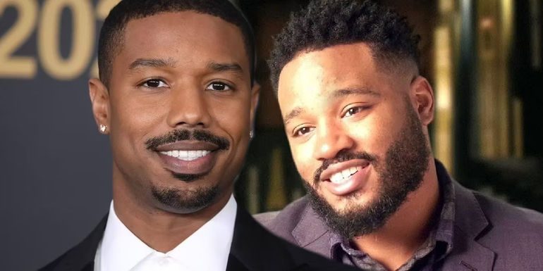 Michael B. Jordan smiling next to Ryan Coogler smiling