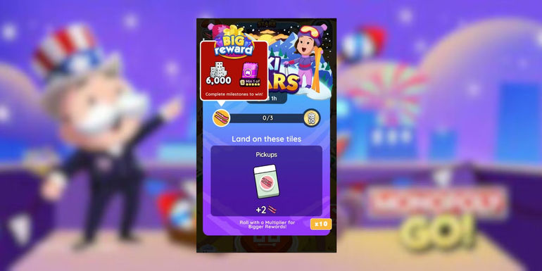 ski stars rewards monopoly go