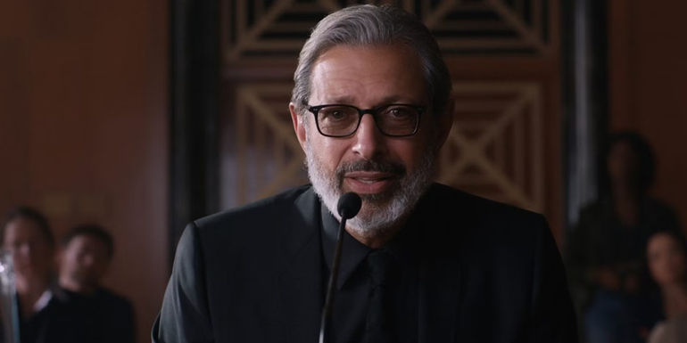 Ian Malcolm giving a testimony in Jurassic World Fallen Kingdom