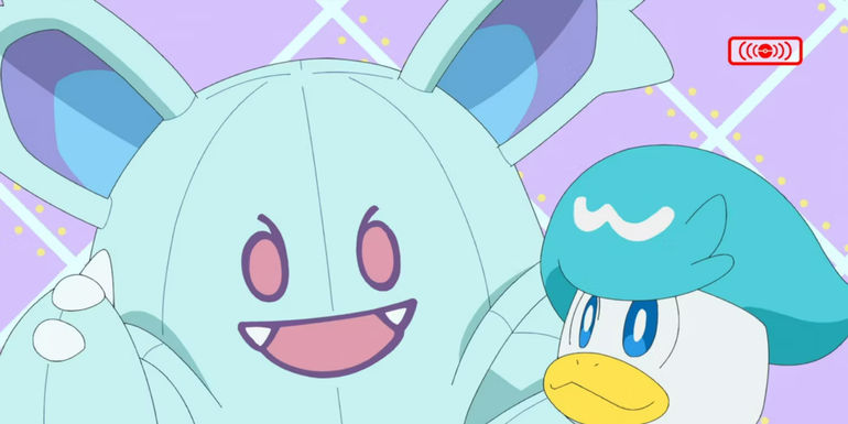 Pokemon Horizons: Dot as Nidothing, with her Quaxly.