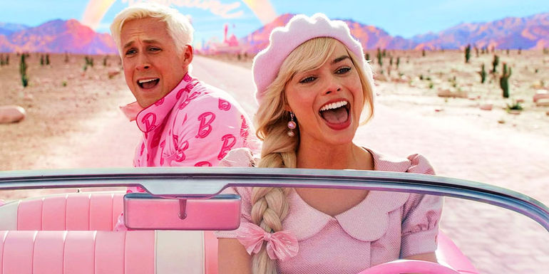 Barbie Movie Margot Robbie Ryan Gosling Car Ken Barbie