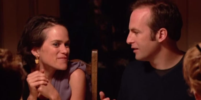 Porno Gil and his wife at dinner in Curb Your Enthusiasm