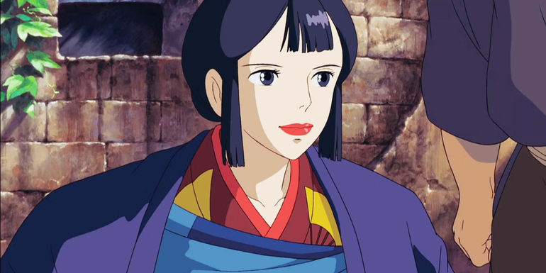 Lady Eboshi in Princess Mononoke's ending