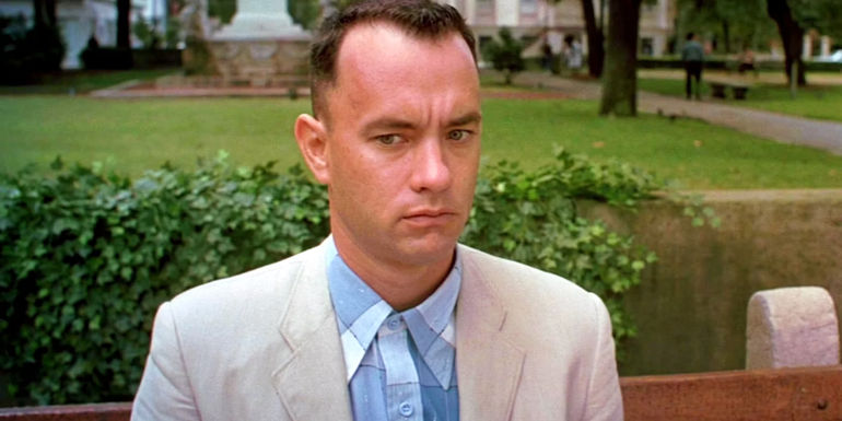 Tom Hanks in Forrest Gump.