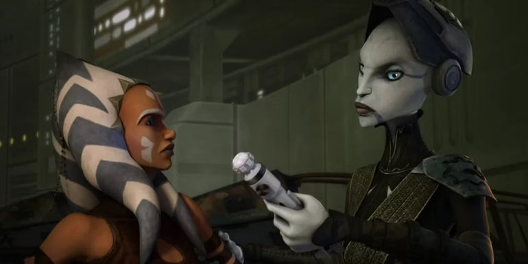 Ahsoka and Ventress work together in Clone Wars