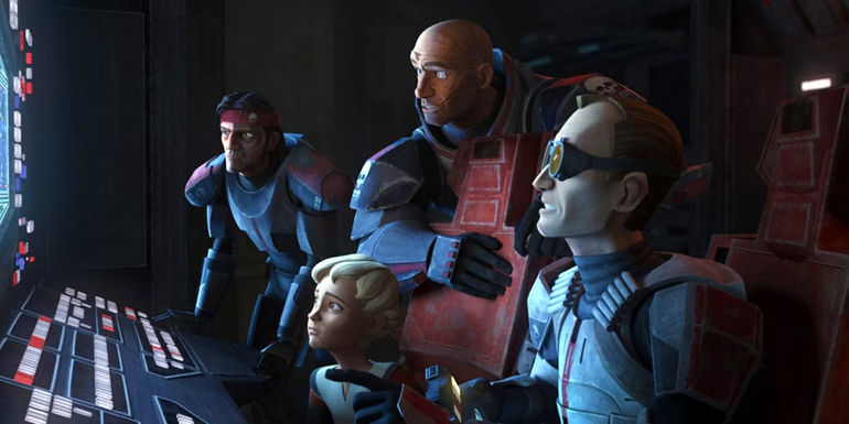 Omega and Clone Force 99 in the Bad Batch