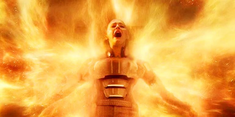 Jean Grey using powers to defeat Apocalypse in X-Men Apocalypse