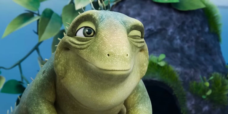 Adam Sandler's Leo winking in Netflix's Leo