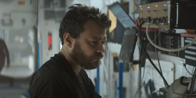 Alexey looks focused in I.S.S.