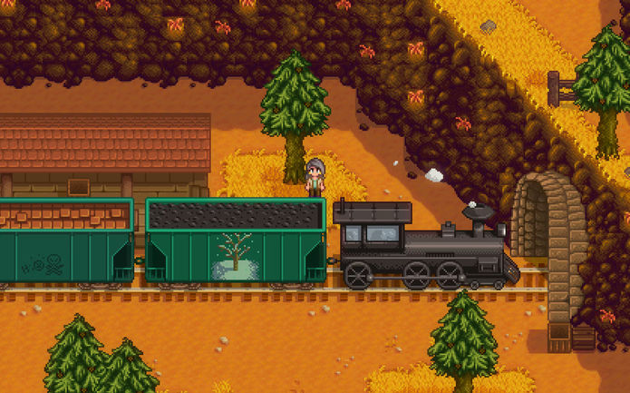 Train in Stardew Valley Railroad