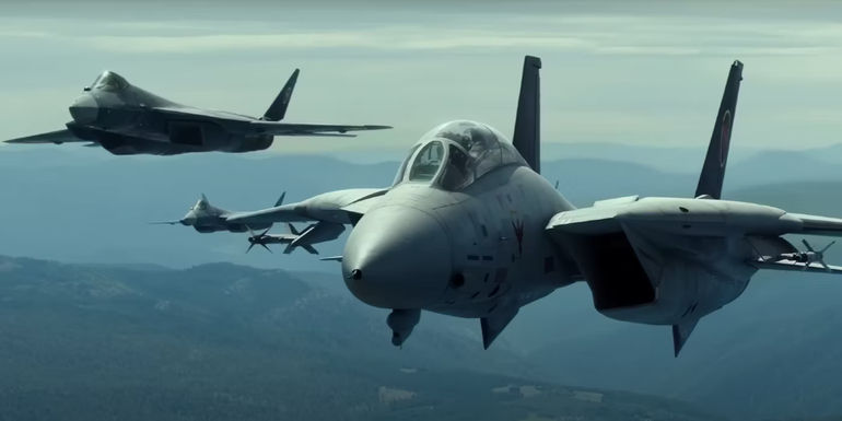 The F-14 Tomcat in Top Gun: Maverick.