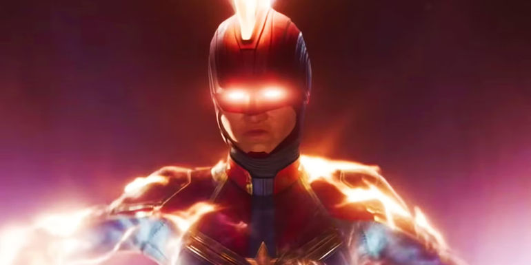 Carol Danvers (Brie Larson) using MCU powers