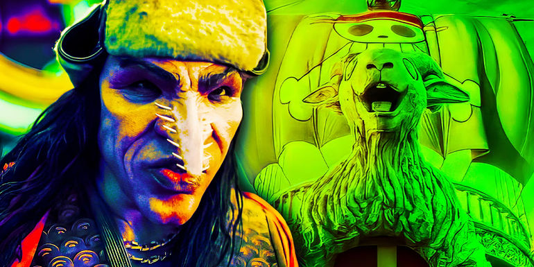 Arlong and the Going Merry in Netflix's live-action One Piece