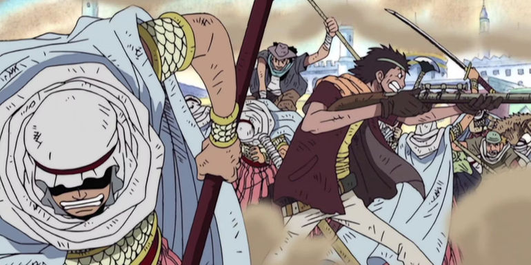 Arabasta rebels fighting in One Piece