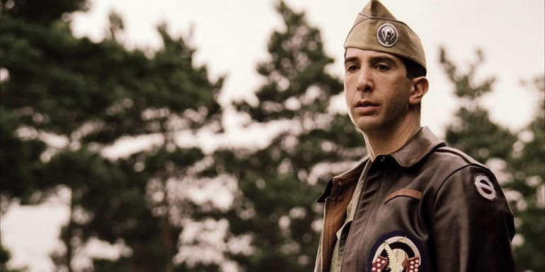 Captain Herbert M. Sobel (David Schwimmer) in full uniform in Band Of Brothers.
