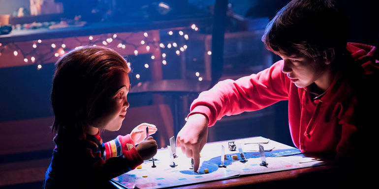 Child's Play 2019 Andy playing chess with Chucky