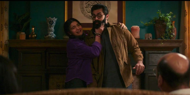 Iman Vellani's Kamala Khan with her brother Saagar Shaikh's Aamir Khan in their home in Ms. Marvel